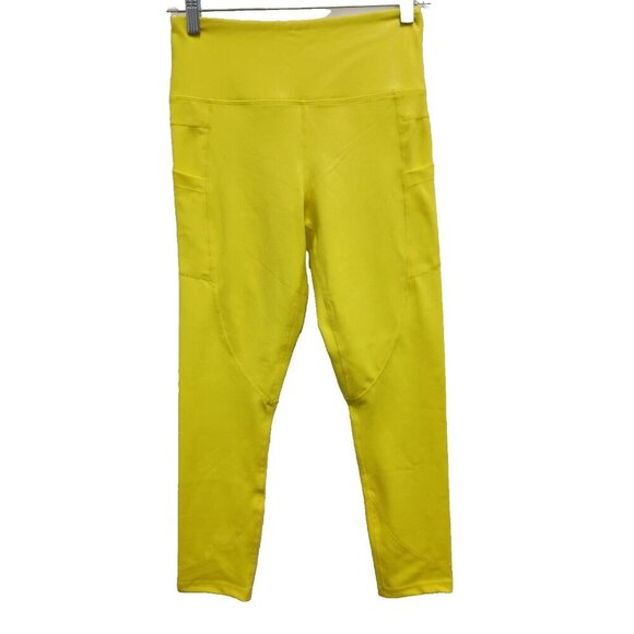 Zyia Active Pants - Zyia Active Womens Light N Tight Leggings Size 6-8 Neon Yellow Metallic Hi-Rise